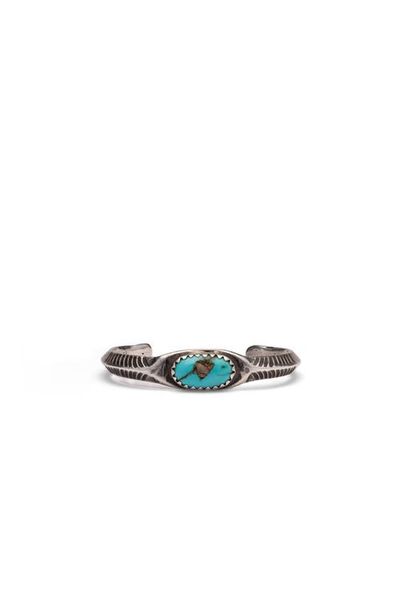 Fortela Fortela Oval Turquoise Sterling Silver Bracelet 