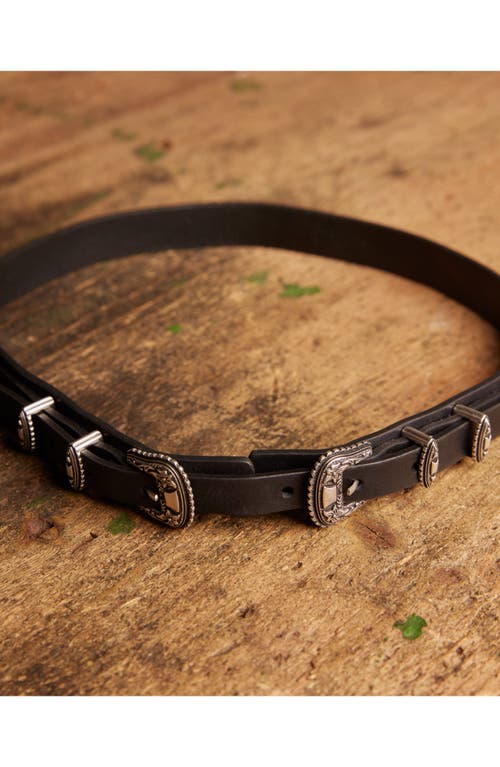 Fortela Fortela Tasia Leather Belt with Double Buckle