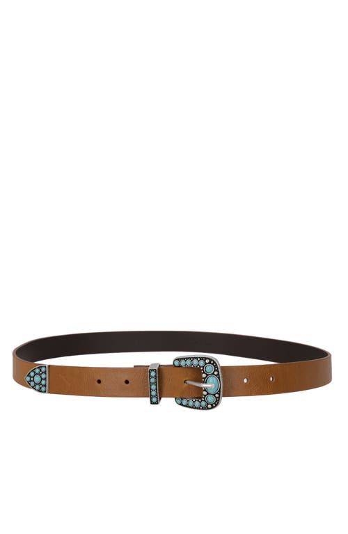 Fortela Fortela Thelma Turquoise Leather Belt