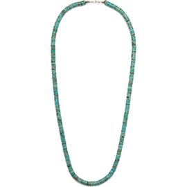Fortela Fortela Turquoise Bead Long Necklace 