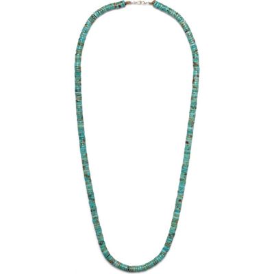 Fortela Fortela Turquoise Bead Long Necklace 
