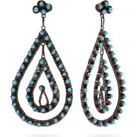 Fortela Fortela Turquoise Drop Earrings