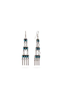 Fortela Fortela Turquoise Tribal Drop Earrings