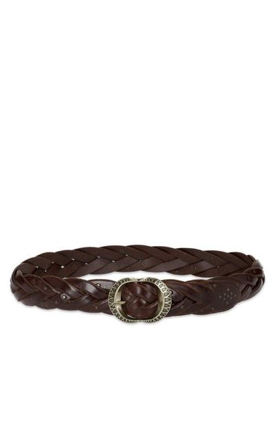 Fortela Fortela Woven Leather Studded Belt 
