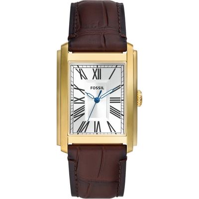 Fossil Fossil Carraway Leather Strap Watch, 30mm