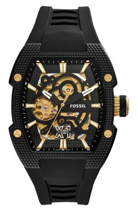 Fossil Fossil Machine Automatic Silicone Strap Watch