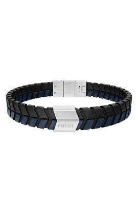 Fossil Fossil Men's Woven Leather Bracelet