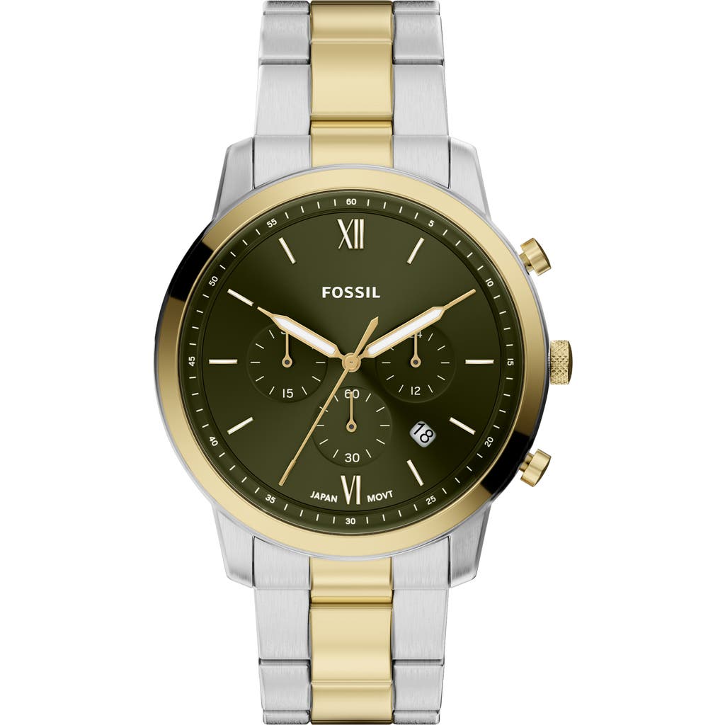 Fossil Fossil Neutra Chronograph Two-Tone Bracelet Watch, 44mm