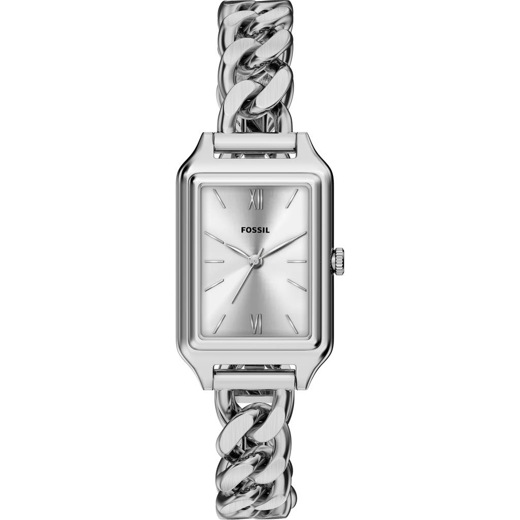 Fossil Fossil Raquel Tank Curb Chain Bracelet Watch, 23mm x 38mm