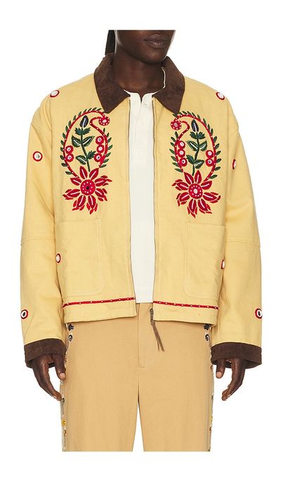 Found Found Hand Embroidered Paisley Motif Work Jacket