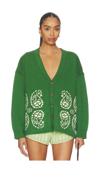 Found Found Paisley Jacquard Cardigan