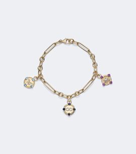 FoundRae FoundRae Infinite Gratitude, Reverie, and Blossoms 18kt gold bracelet with gemstones