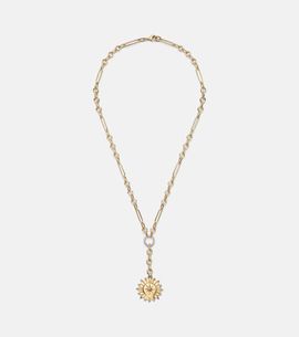 FoundRae FoundRae Internal Compass Small 18kt gold pendant necklace with diamonds