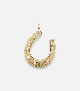 FoundRae FoundRae Protection 18kt gold pendant with diamonds