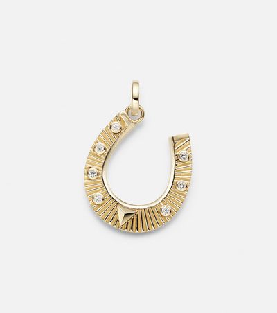 FoundRae FoundRae Protection 18kt gold pendant with diamonds