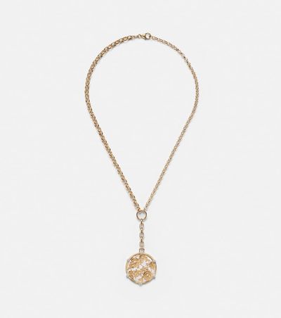 FoundRae FoundRae Resilience 18kt yellow and white gold pendant necklace with diamonds