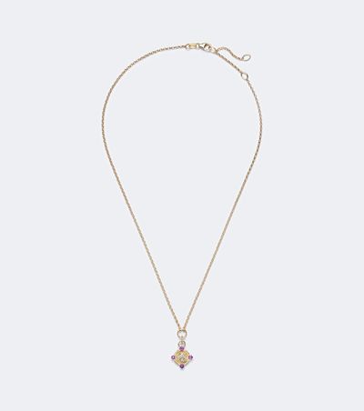 FoundRae FoundRae Resilience Blossom 18kt gold necklace with diamonds and amethysts