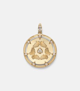 FoundRae FoundRae Reverie Oversized 18k gold pendant with diamonds