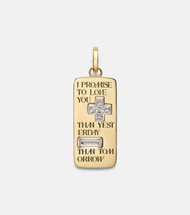FoundRae FoundRae True Love Promise 18kt gold pendant with diamonds