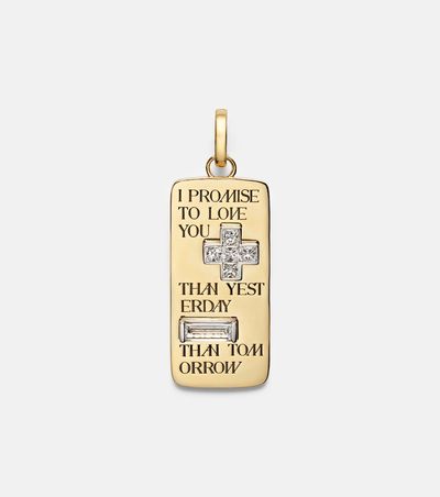 FoundRae FoundRae True Love Promise 18kt gold pendant with diamonds