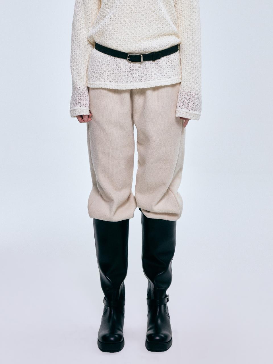 FOVERE Alpaca Blend Elastic Waist Jogger Pants