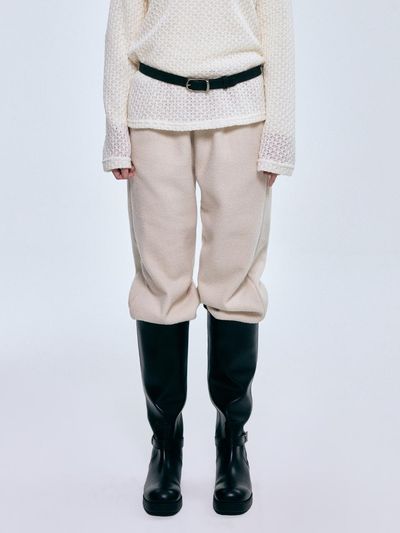 FOVERE Alpaca Blend Elastic Waist Jogger Pants