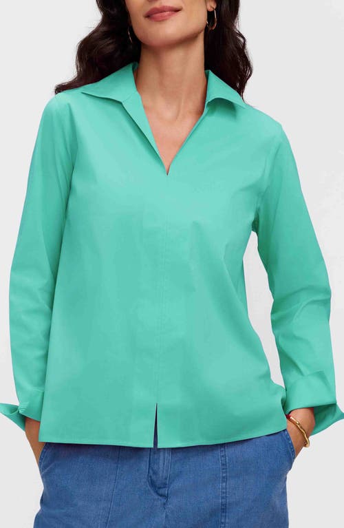 Foxcroft Foxcroft Agnes Cotton Blend Popover Top