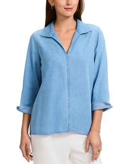 Foxcroft Foxcroft Agnes Denim Shirt