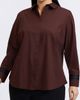 Foxcroft Foxcroft Brooke Non-Iron Grosgrain Trim Cotton Button-Up Shirt - 1