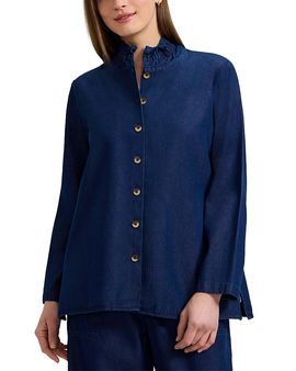 Foxcroft Foxcroft Carolina Long Sleeve Denim Shirt