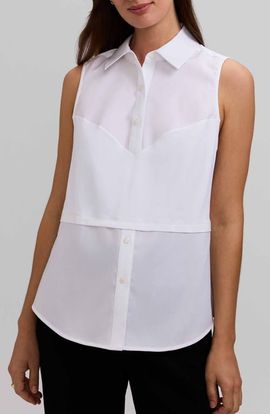 Foxcroft Foxcroft Chelsea Layered Sleeveless Tank