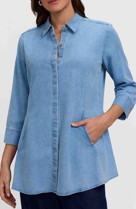 Foxcroft Foxcroft Cici Denim Tunic