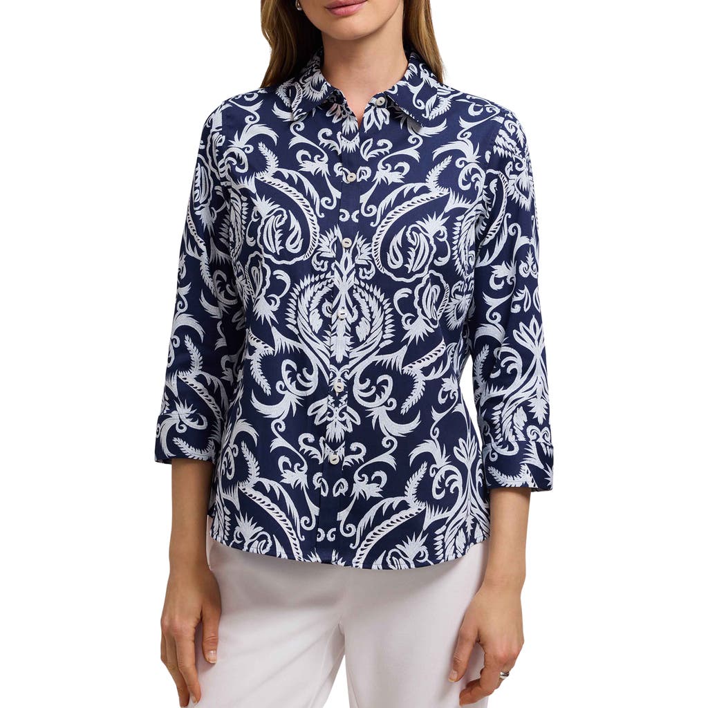 Foxcroft Studio Foxcroft - Hampton Damask Shirt