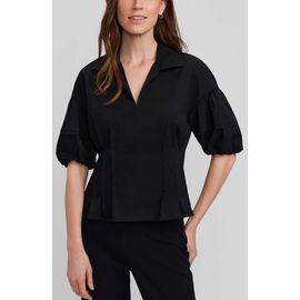 Foxcroft Foxcroft Lucia Puff Sleeve Popover Shirt