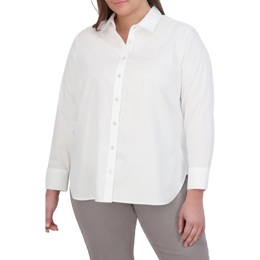 Foxcroft Foxcroft Meghan Non-Iron Cotton Button-Up Shirt
