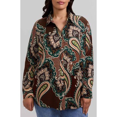 Foxcroft Foxcroft Meghan Paisley Print Button-Up Shirt
