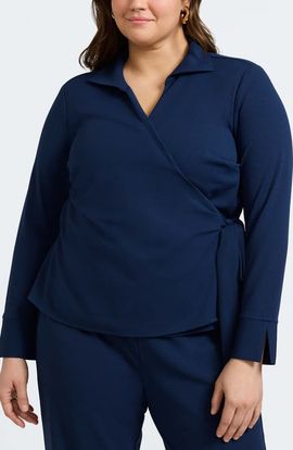 Foxcroft Foxcroft Rosie Wrap Crepe Top