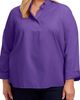 Foxcroft Foxcroft Tammy Ruffle Cotton Popover Top - 1