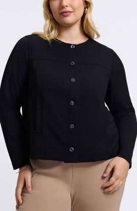 Foxcroft Foxcroft Valerie Crepe Knit Jacket