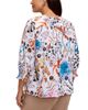 Foxcroft Plus Foxcroft Plus Alicia 3/4 Sleeve Tropical Watercolor Shirt - 2