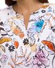 Foxcroft Plus Foxcroft Plus Alicia 3/4 Sleeve Tropical Watercolor Shirt - 3