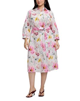 Foxcroft Plus Foxcroft Plus Esther 3/4 Sleeve Floral Dress