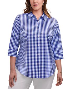 Foxcroft Plus Foxcroft Plus Margie Three Quarter Sleeve Shirt