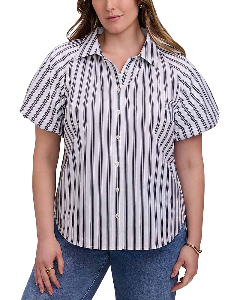 Foxcroft Plus - Paula Puff Sleeve Shirt