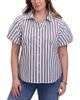 Foxcroft Plus Foxcroft Plus Paula Puff Sleeve Shirt - 1