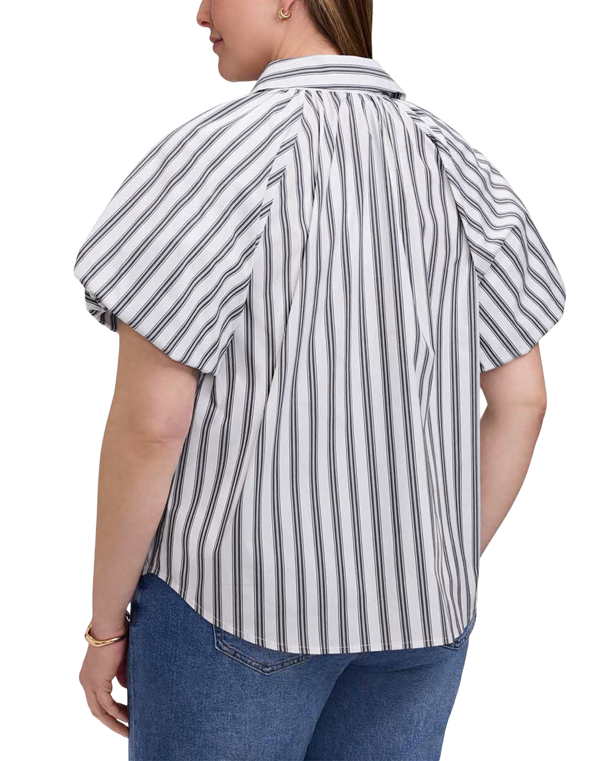Foxcroft Plus - Paula Puff Sleeve Shirt
