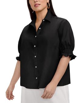 Foxcroft Plus Foxcroft Plus Vivienne Elbow Sleeve Shirt