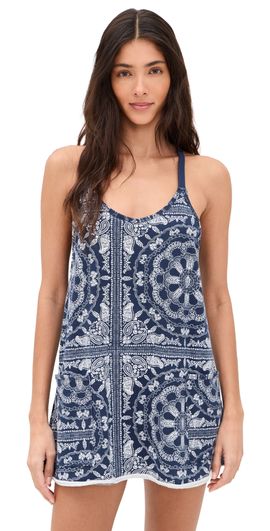 FP Movement FP Movement Hot Shot Bandana Print Mini Dress Bandana Navy Combo