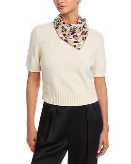 Fraas Fraas Animal Print Silk Square Scarf