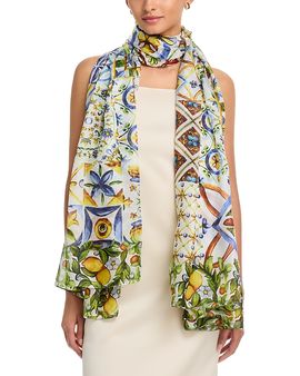 Fraas Fraas Italian Tiles Silk Scarf